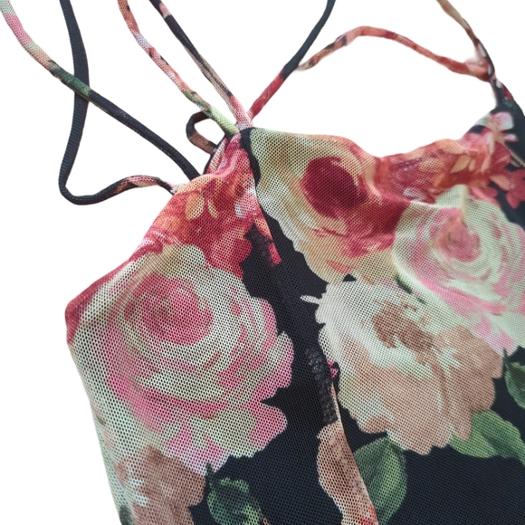 Urban Outfitters Floral Mesh Romper - Picture 7 of 9